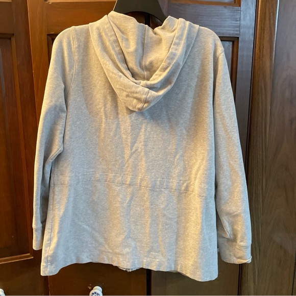 L.L. Bean Women's Gray Sweatshirt Drawstring Cinch Waist Hooded L PET 296938 - Picture 4 of 8